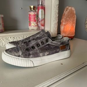 Gray Blowfish slip ons